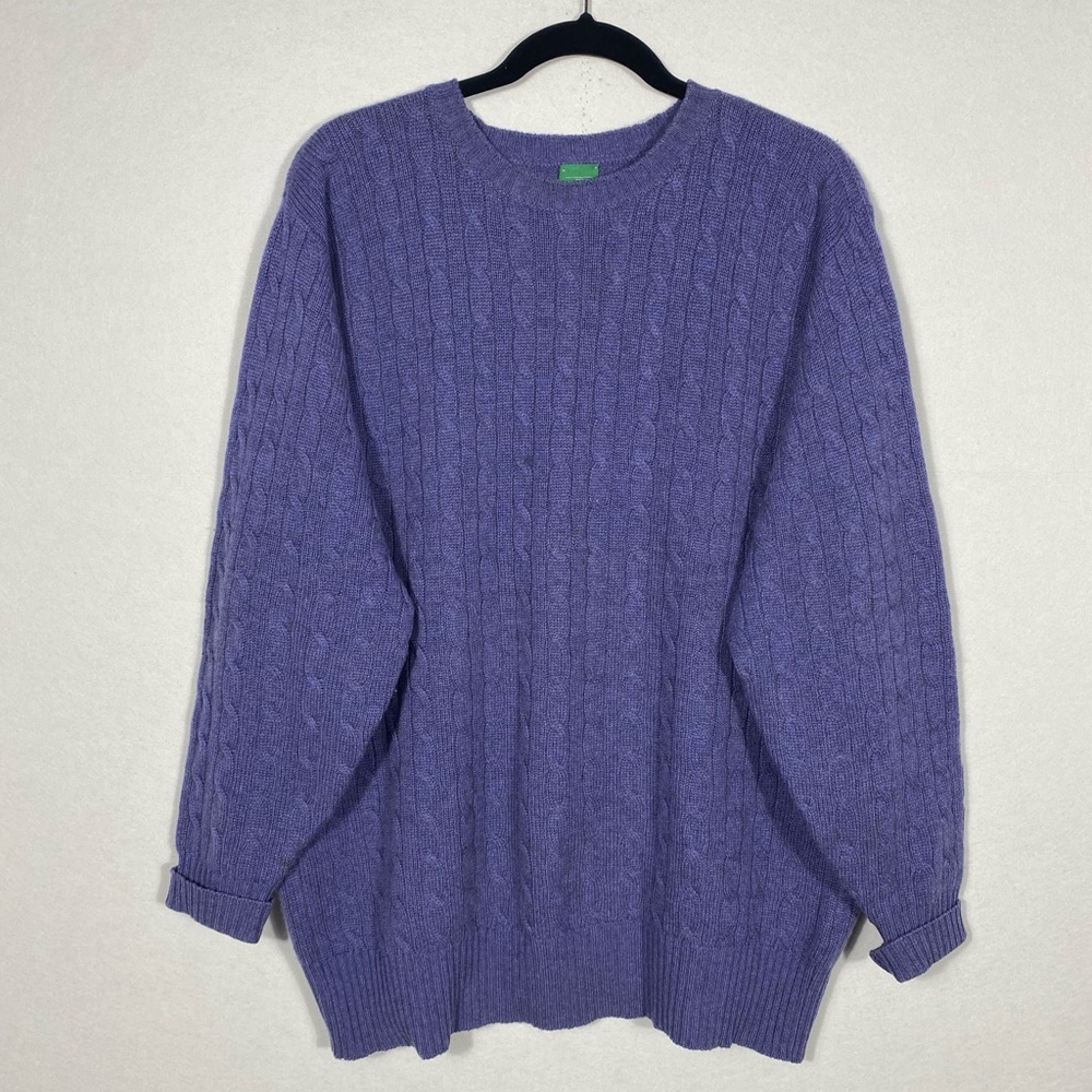 Sid Mashburn 100% Cashmere Lavender Crewneck Sweater size XL Made in Scotland